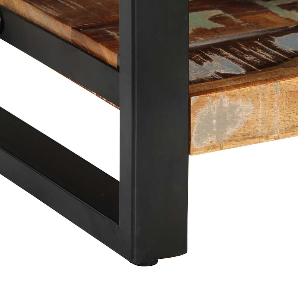 Comodini 2 pz Multicolore in Legno Massello di Mango Grezzo - homemem39