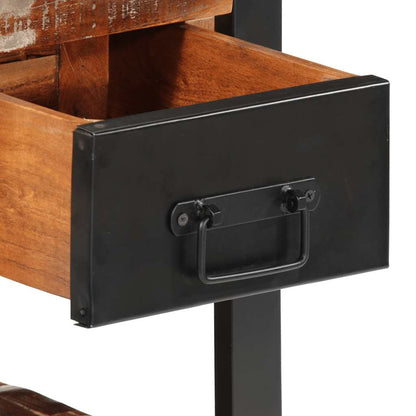 Comodini 2 pz Multicolore in Legno Massello di Mango Grezzo - homemem39