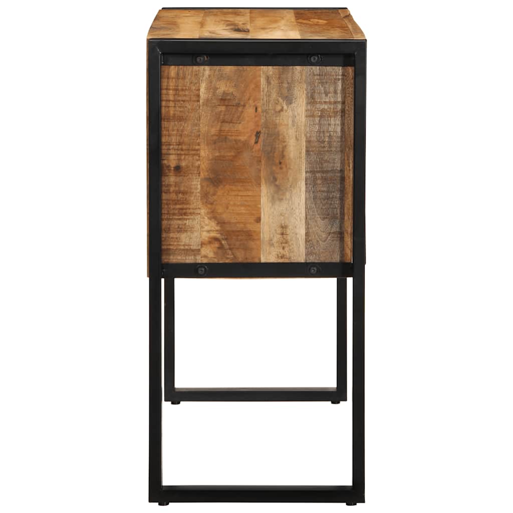 Tavolo Consolle 90x35x75 cm in Legno Massello di Mango Grezzo | homemem39