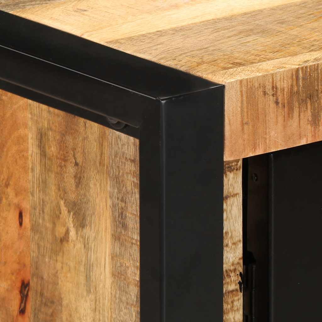 Tavolo Consolle 90x35x75 cm in Legno Massello di Mango Grezzo | homemem39
