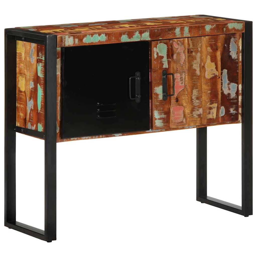 Tavolo Consolle Multicolore 90x35x75 cm Legno Massello Recupero | homemem39