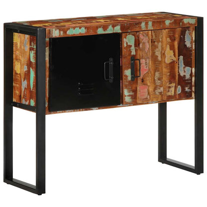 Tavolo Consolle Multicolore 90x35x75 cm Legno Massello Recupero | homemem39
