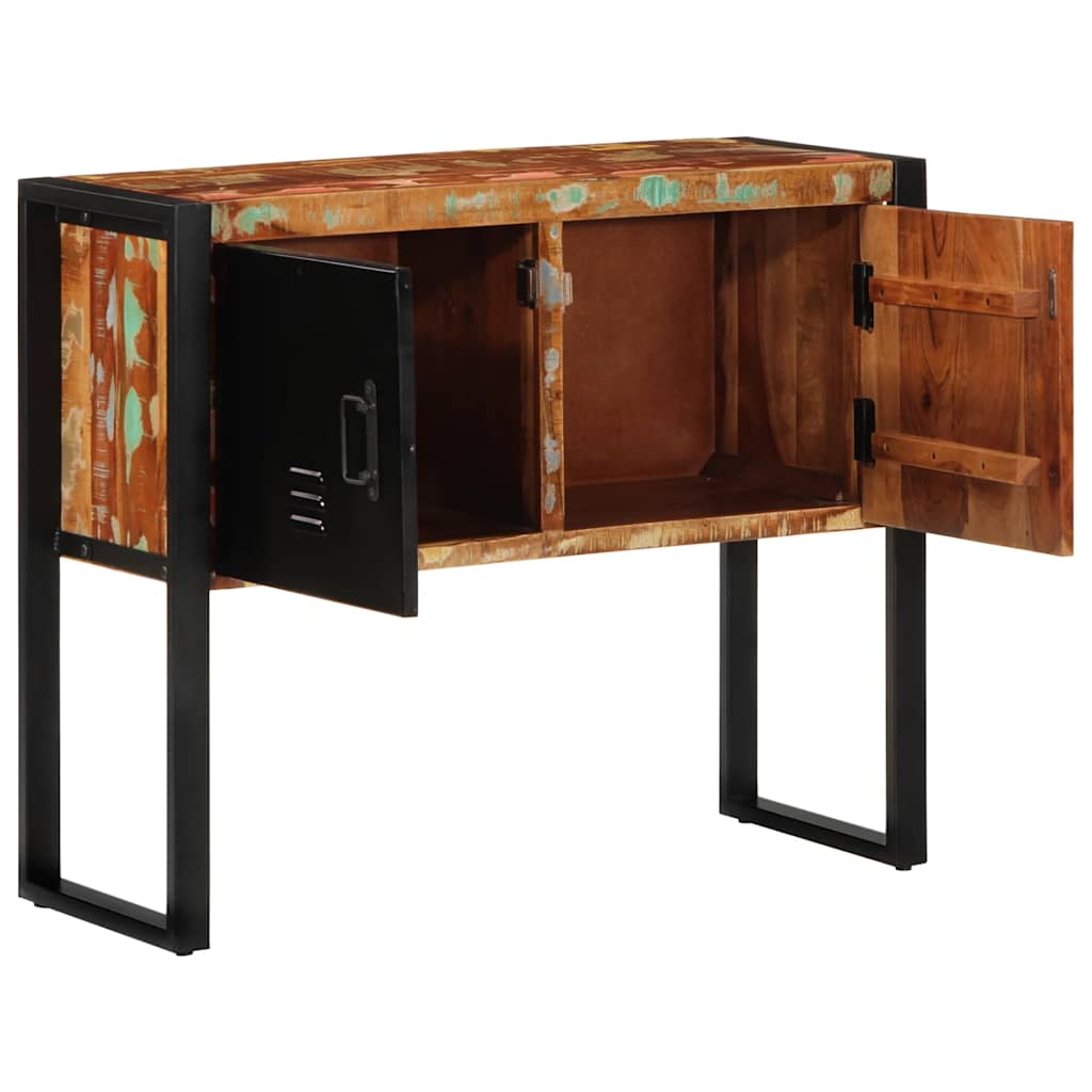 Tavolo Consolle Multicolore 90x35x75 cm Legno Massello Recupero | homemem39