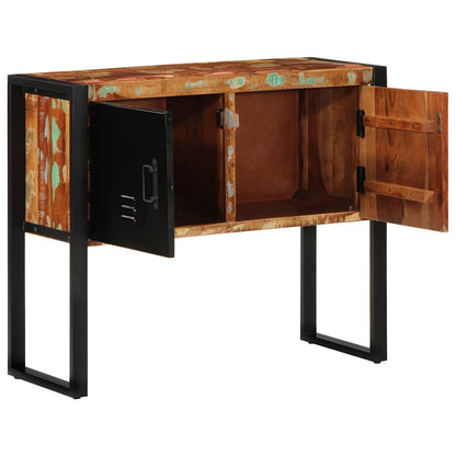 Tavolo Consolle Multicolore 90x35x75 cm Legno Massello Recupero | homemem39