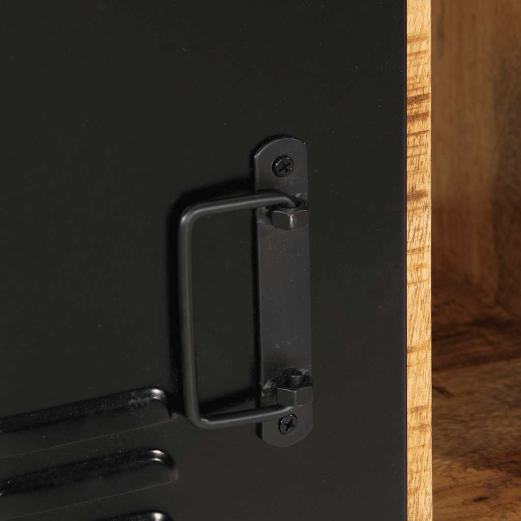 Credenza 55x35x70 cm in Legno Massello di Mango Grezzo - homemem39