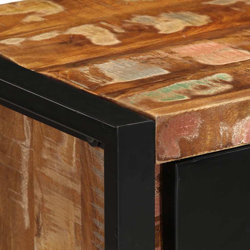 Cassettiera Multicolore 40x40x75 cm Legno Massello di Recupero - homemem39