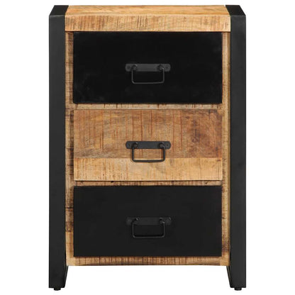 Cassettiera 50x35x70 cm in Legno Massello di Mango Grezzo | homemem39