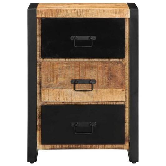 Cassettiera 50x35x70 cm in Legno Massello di Mango Grezzo | homemem39