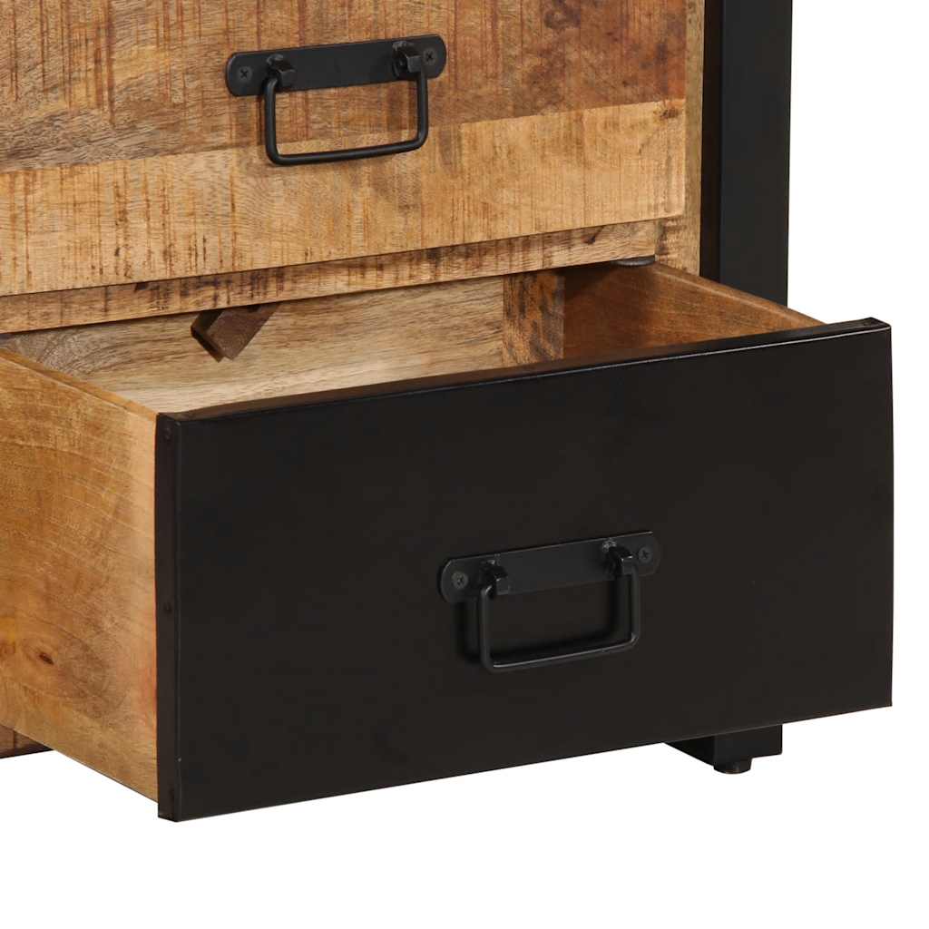 Cassettiera 50x35x70 cm in Legno Massello di Mango Grezzo | homemem39