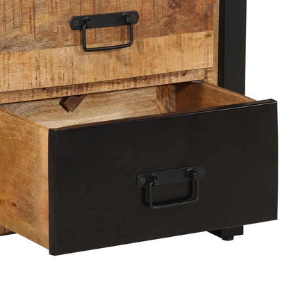Cassettiera 50x35x70 cm in Legno Massello di Mango Grezzo | homemem39