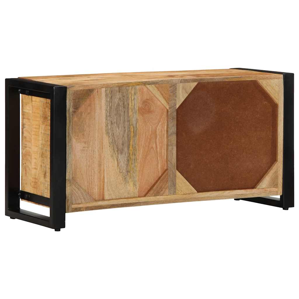 Mobile Porta TV 80x30x40 cm in Legno Massello di Mango Grezzo - homemem39