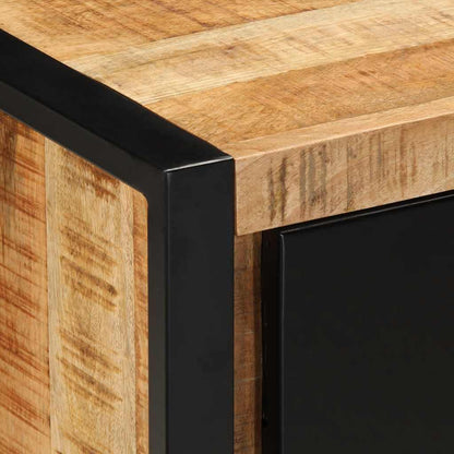 Mobile Porta TV 80x30x40 cm in Legno Massello di Mango Grezzo - homemem39
