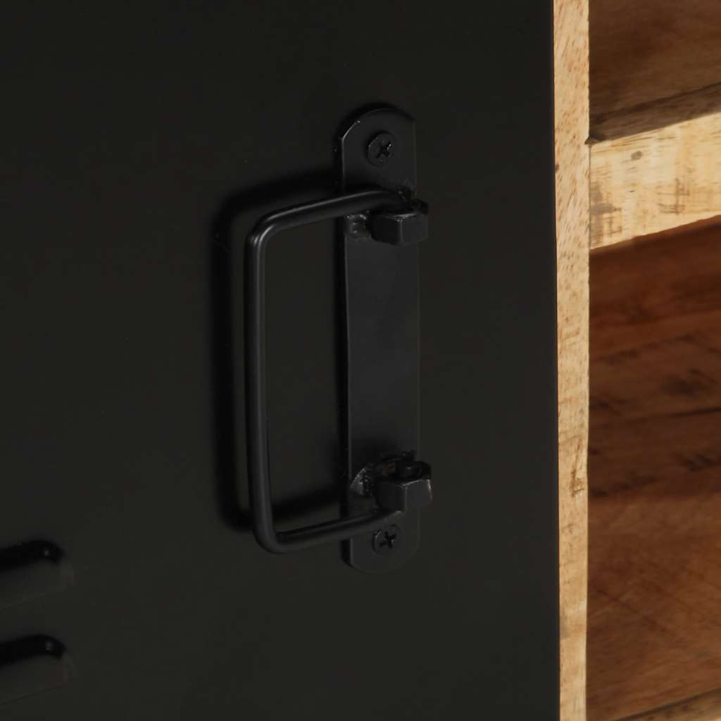 Mobile Porta TV 80x30x40 cm in Legno Massello di Mango Grezzo - homemem39