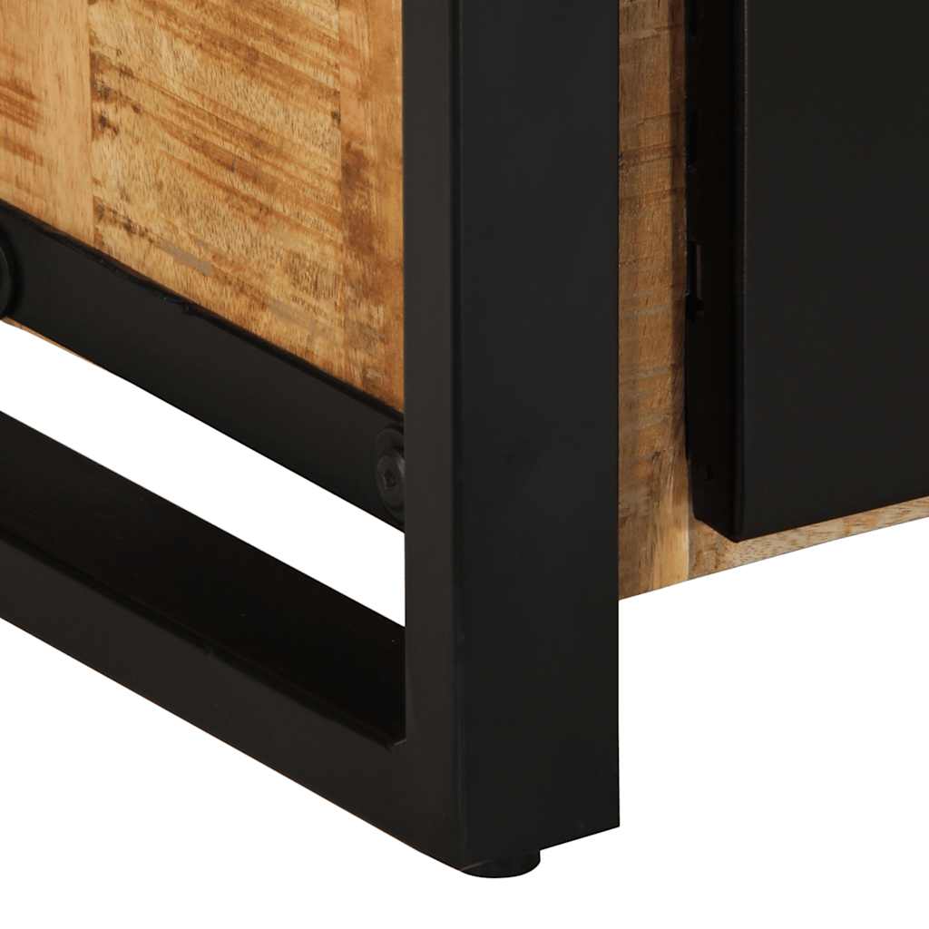 Mobile Porta TV 80x30x40 cm in Legno Massello di Mango Grezzo - homemem39
