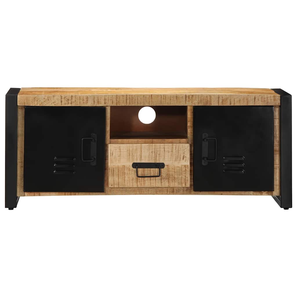 Mobile Porta TV 100x30x40 cm in Legno Massello di Mango Grezzo - homemem39
