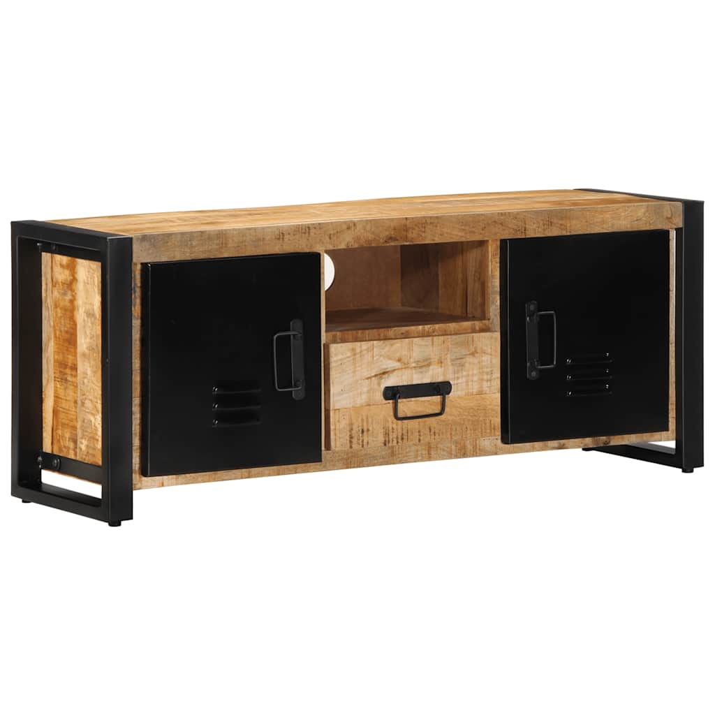 Mobile Porta TV 100x30x40 cm in Legno Massello di Mango Grezzo - homemem39
