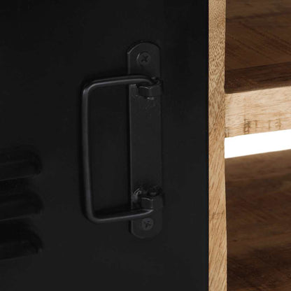 Mobile Porta TV 80x30x35 cm in Legno Massello di Mango Grezzo - homemem39