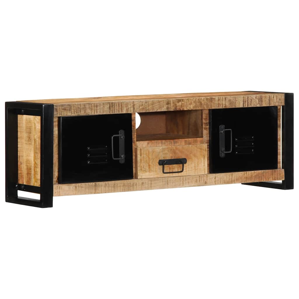 Mobile Porta TV 100x30x35 cm in Legno Massello di Mango Grezzo - homemem39