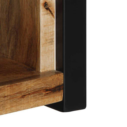 Mobile Porta TV 80x30x35 cm in Legno Massello di Mango Grezzo - homemem39