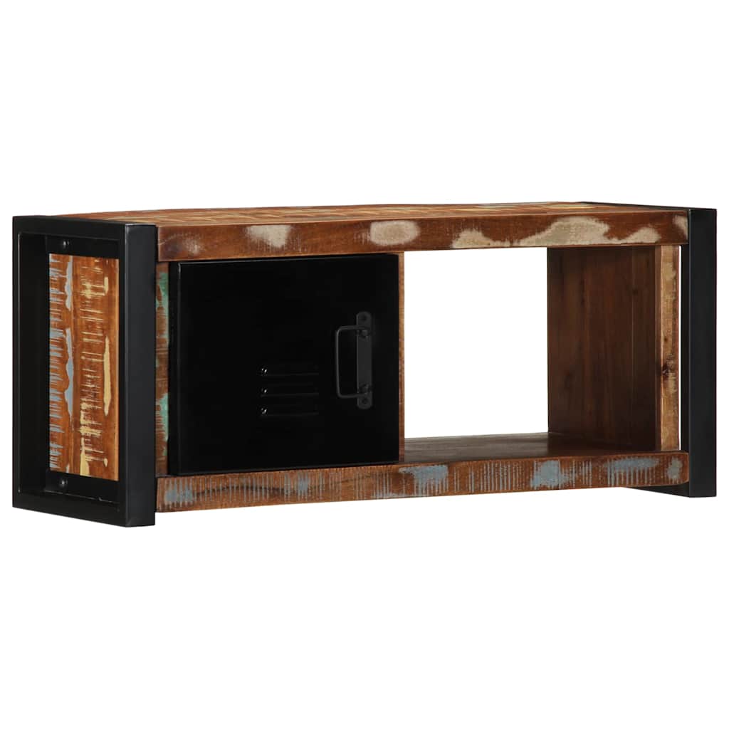 Mobile Porta TV 80x30x35 cm in Legno Massello di Recupero