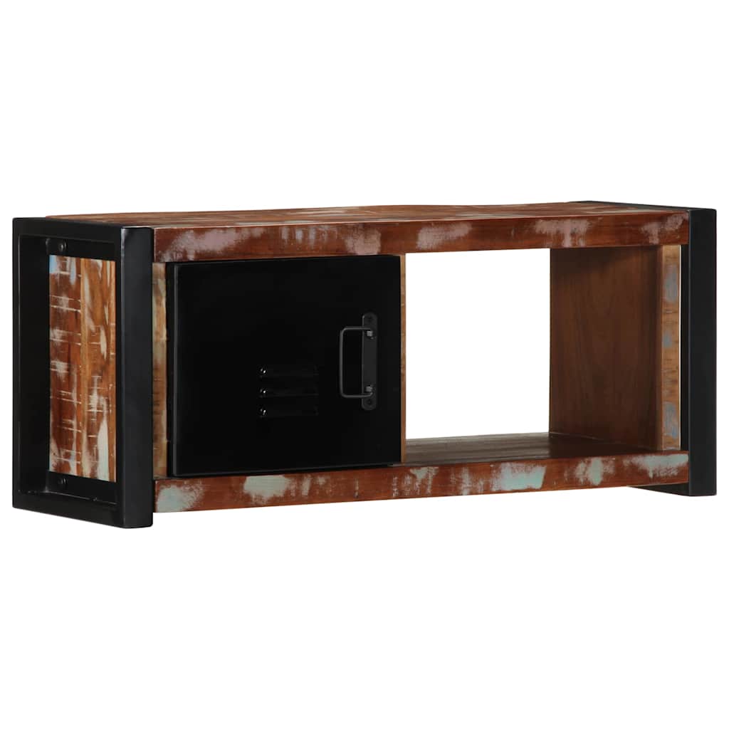 Mobile Porta TV 80x30x35 cm in Legno Massello di Recupero