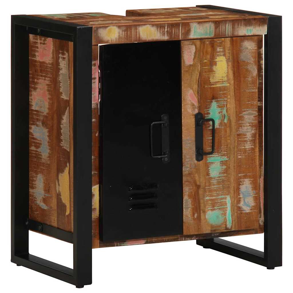 Mobile da Bagno con porta Marrone Legno Recuperato Massello | homemem39