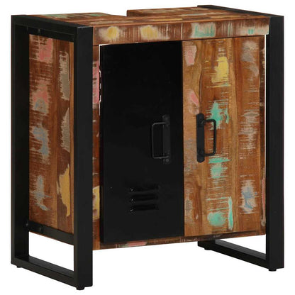 Mobile da Bagno con porta Marrone Legno Recuperato Massello | homemem39