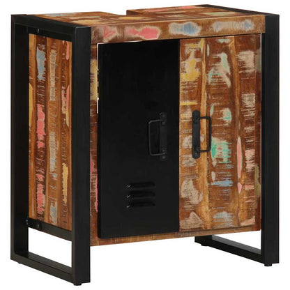Mobile da Bagno con porta Marrone Legno Recuperato Massello | homemem39