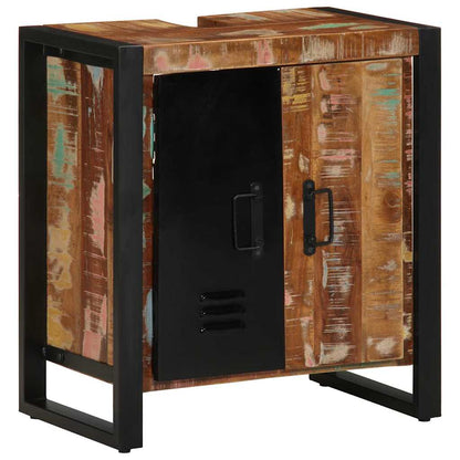 Mobile da Bagno con porta Marrone Legno Recuperato Massello | homemem39