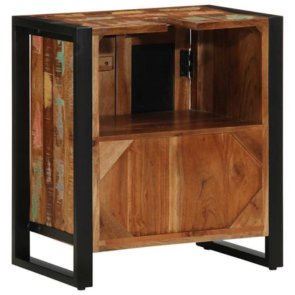 Mobile da Bagno con porta Marrone Legno Recuperato Massello | homemem39