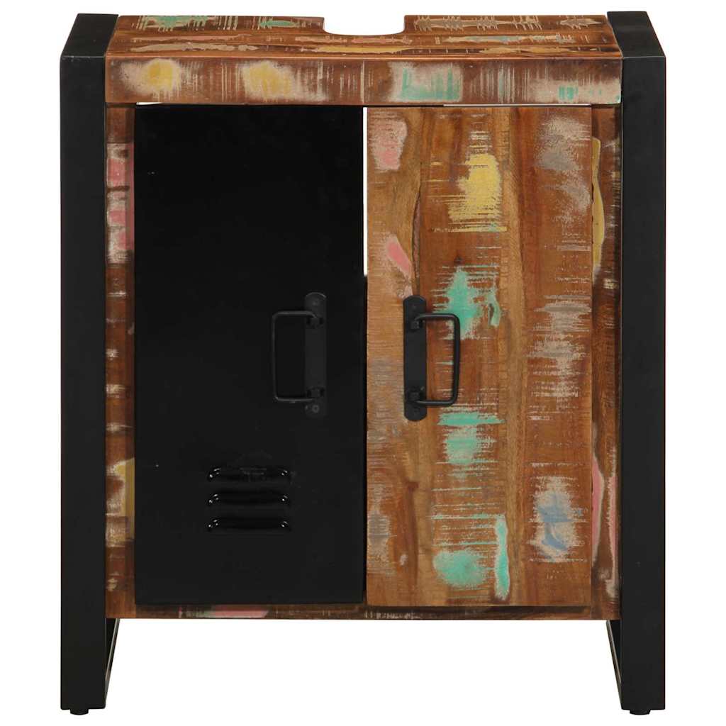 Mobile da Bagno con porta Marrone Legno Recuperato Massello | homemem39