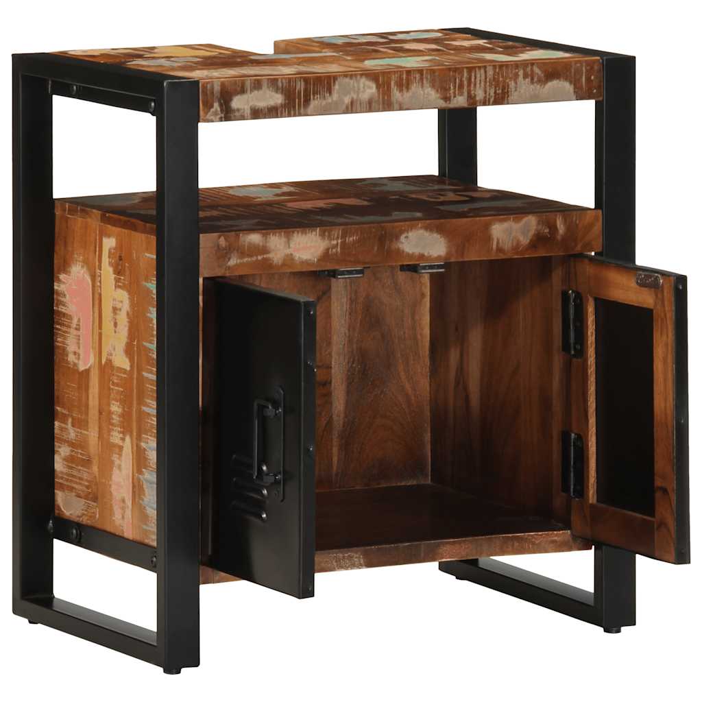 Mobile da Bagno 55x35x60 cm in Legno Massello di Recupero