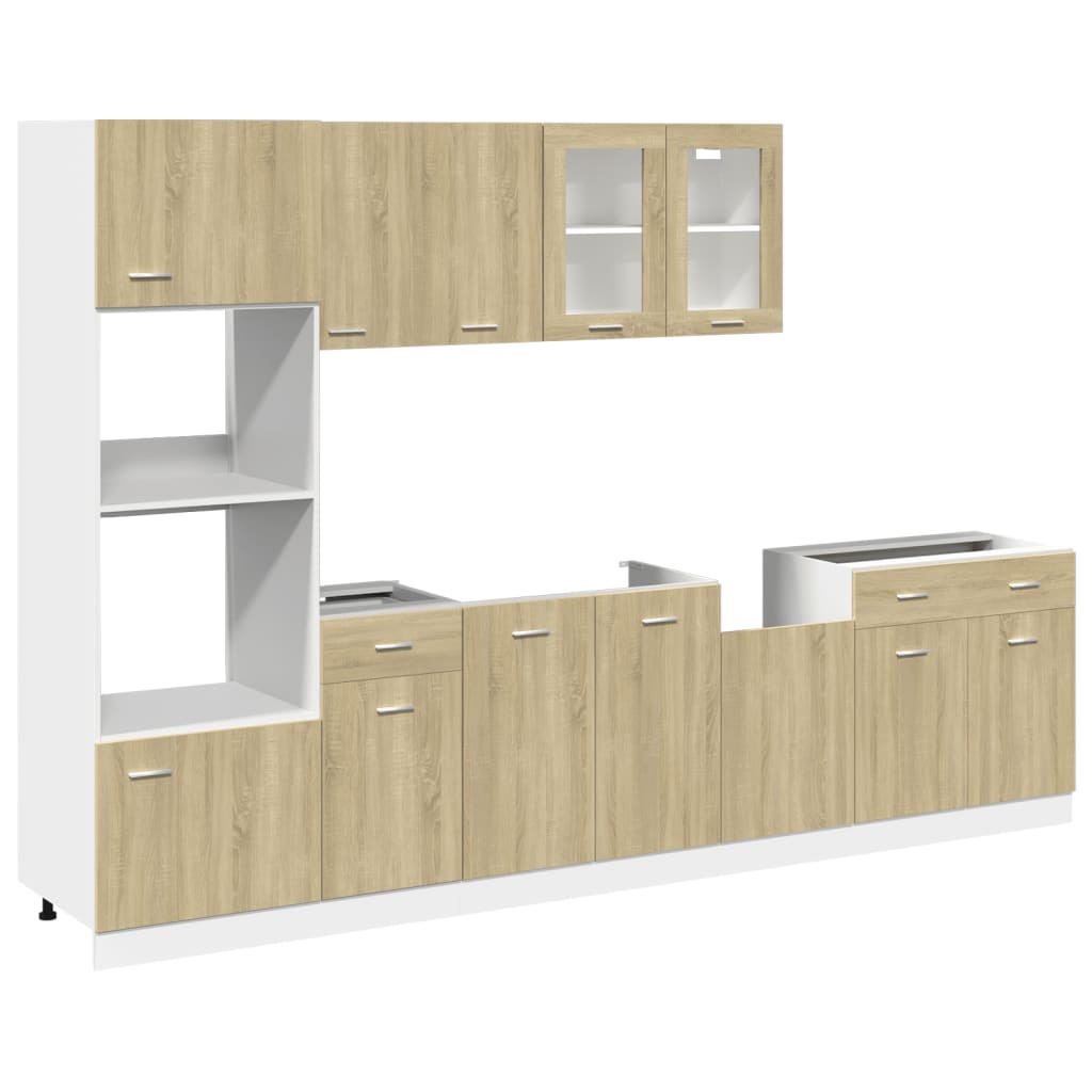 Set di Mobili Porta TV 7 pz Lyon Rovere Sonoma in Truciolato | homemem39