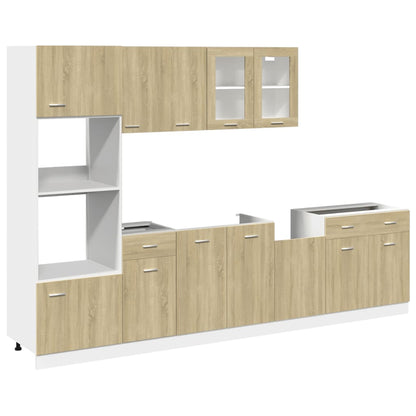 Set di Mobili Porta TV 7 pz Lyon Rovere Sonoma in Truciolato | homemem39