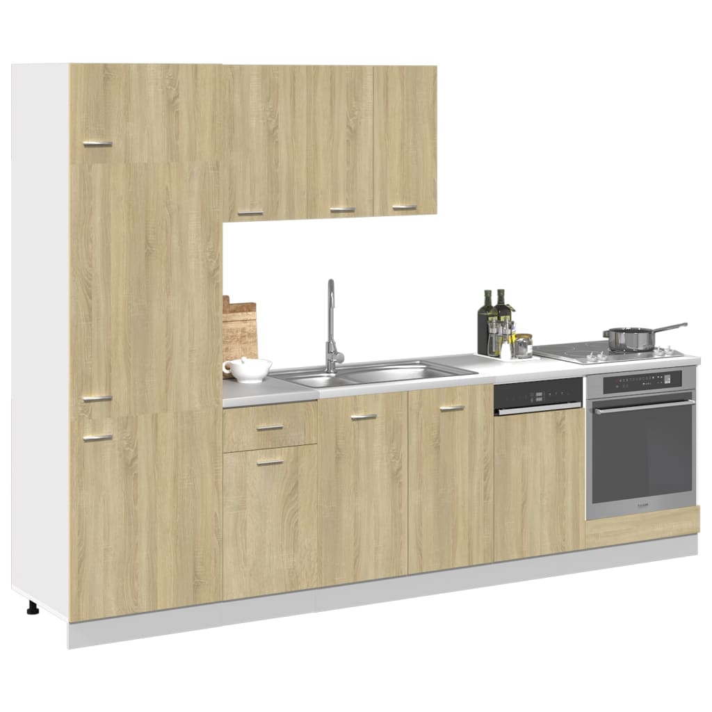 Set di Mobili Porta TV 7 pz “Lyon” Rovere Sonoma in Truciolato - homemem39