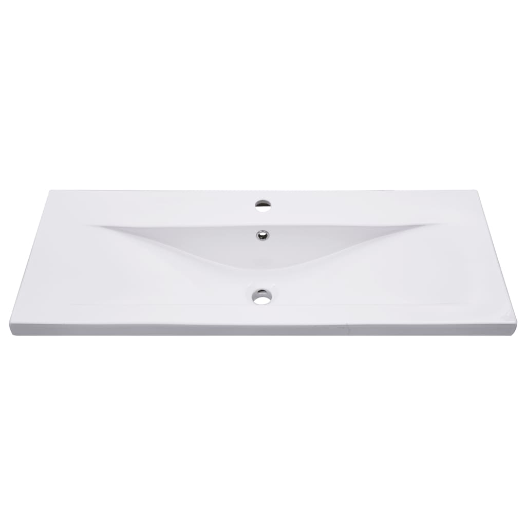 Set Mobili da Bagno 2 pz in Ceramica e Legno Multistrato | homemem39