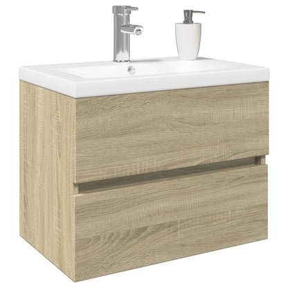 Set Mobili da Bagno 2 pz in Ceramica e Legno Multistrato | homemem39