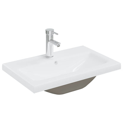 Set Mobili da Bagno 2 pz in Ceramica e Legno Multistrato | homemem39