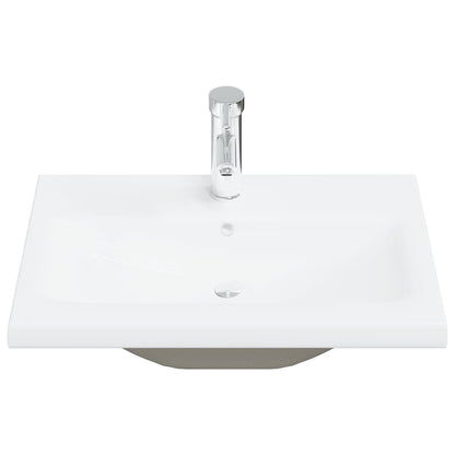 Set Mobili da Bagno 2 pz in Ceramica e Legno Multistrato | homemem39