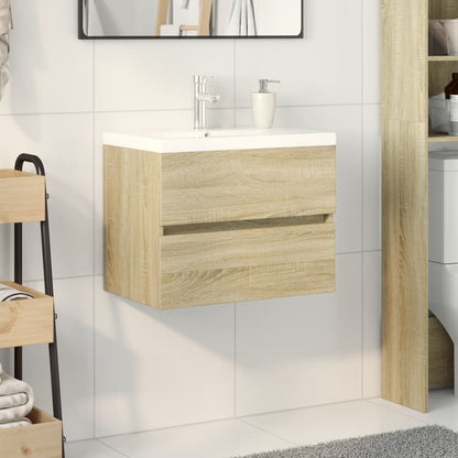 Set Mobili da Bagno 2 pz in Ceramica e Legno Multistrato | homemem39