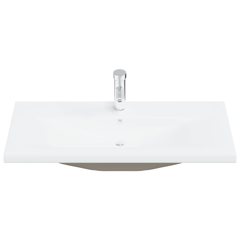 Set Mobili da Bagno 2 pz in Ceramica e Legno Multistrato | homemem39