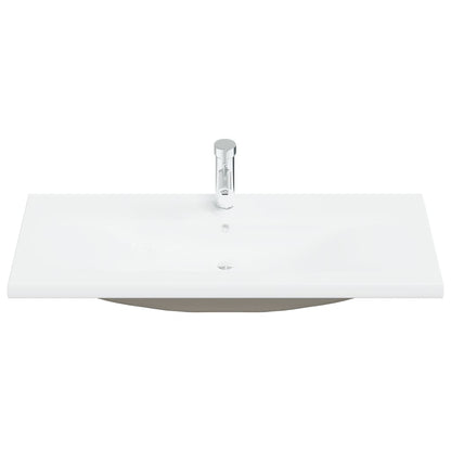 Set Mobili da Bagno 2 pz in Ceramica e Legno Multistrato | homemem39