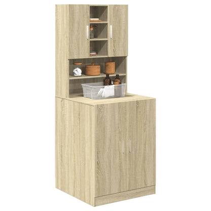 Mobili Lavatrice 2pz Rovere Sonoma in Legno Multistrato | homemem39