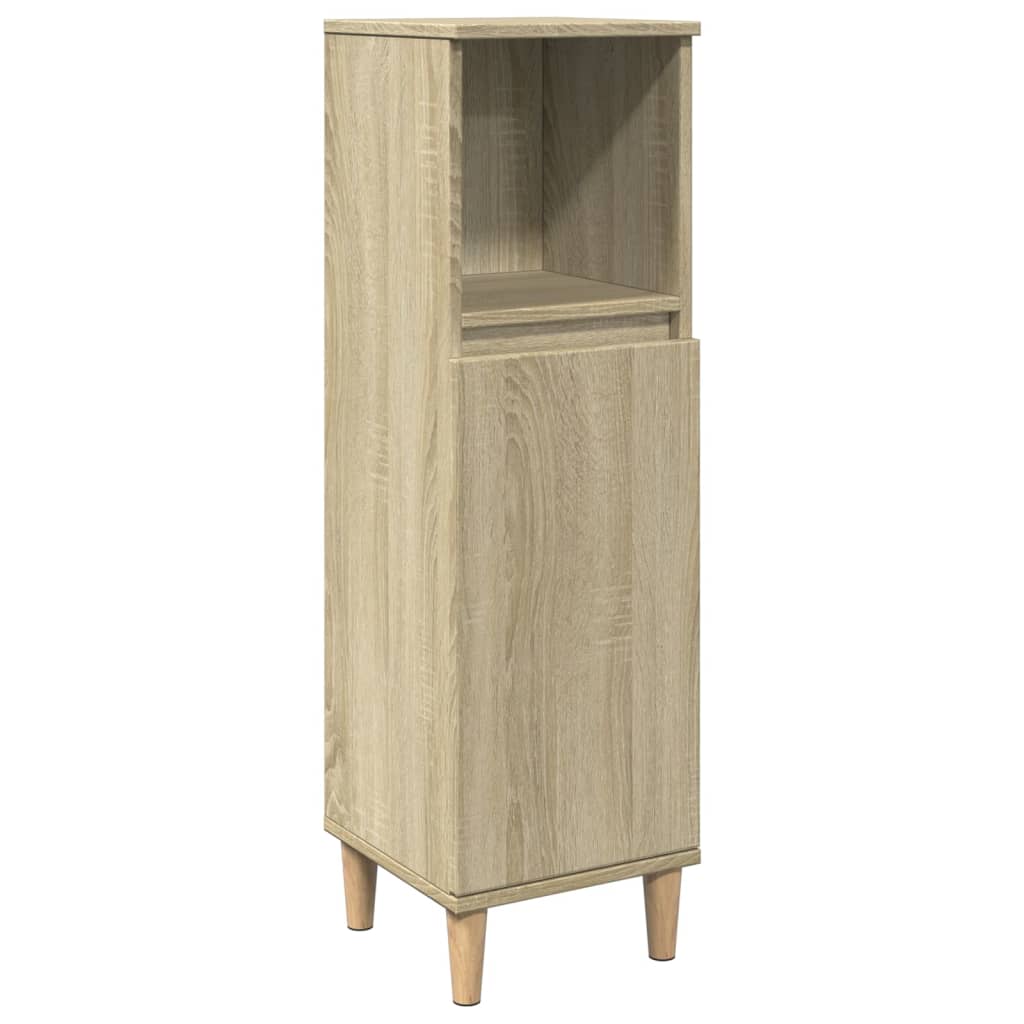 Set Mobili da Bagno 3 pz Rovere Sonoma in Legno Multistrato