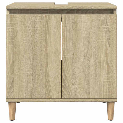 Set Mobili da Bagno 3 pz Rovere Sonoma in Legno Multistrato