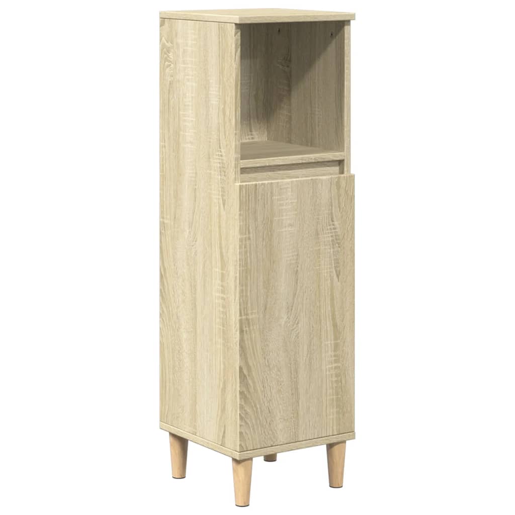 Set Mobili da Bagno 3 pz Rovere Sonoma in Legno Multistrato | homemem39
