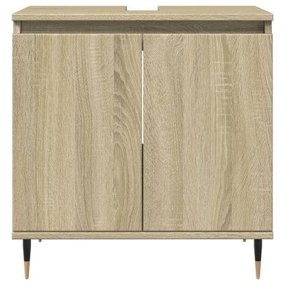 Set Mobili da Bagno 3 pz Rovere Sonoma in Legno Multistrato | homemem39
