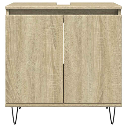 Set Mobili da Bagno 3 pz Rovere Sonoma in Legno Multistrato | homemem39