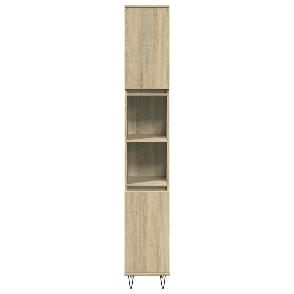 Set Mobili da Bagno 3 pz Rovere Sonoma in Legno Multistrato | homemem39