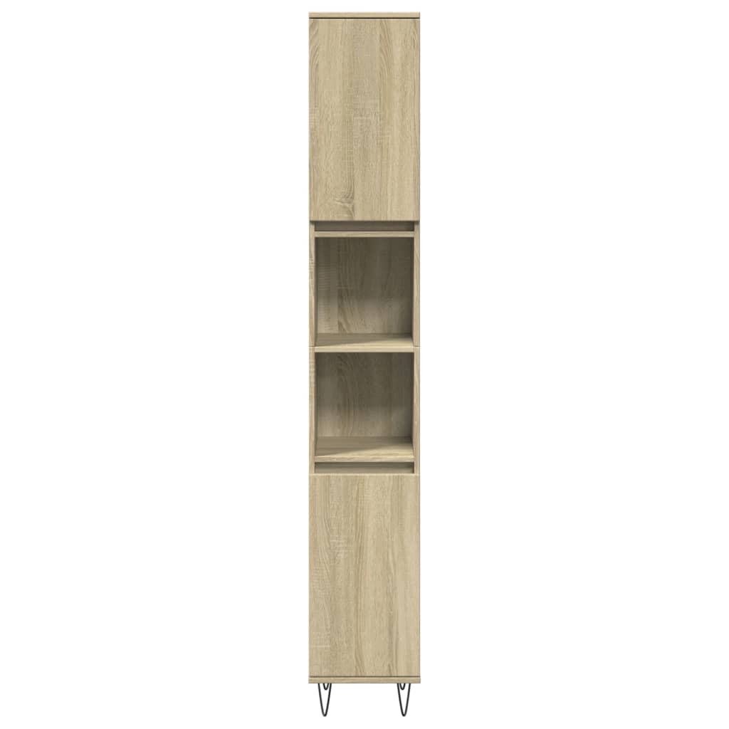 Set Mobili da Bagno 3 pz Rovere Sonoma in Legno Multistrato | homemem39